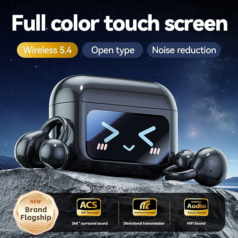 M100 True Wireless Headphones TWS Earbuds Ear Clip Bluetooth 5.3 Ergonomic Design Stereo Surround Sound for Fitness Gym Workout Camping / Hiking Travel Entertainment