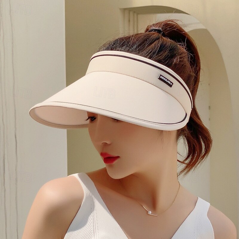 Summer Foldable Sun Hat Travel Beach Large Brim Sun Hat Without Top Anti-ultraviolet Hat For Women3