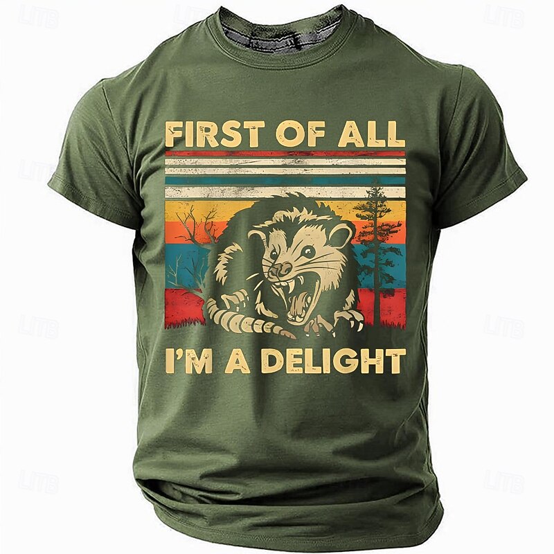 Men's Animal Funny T Shirt Short Sleeve T shirt 3D Print Crew Neck Shirt Fashion Daily Casual Street Casual Daily Black Red Blue Summer Spring All Seasons Clothing Apparel S M L XL XXL XXXL2