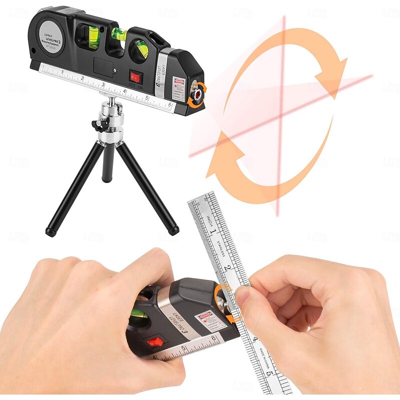 Laser Level Tool Multipurpose Laser Level Line Laser Kit With triangle bracket for Picture Hanging, cabinets Walls3