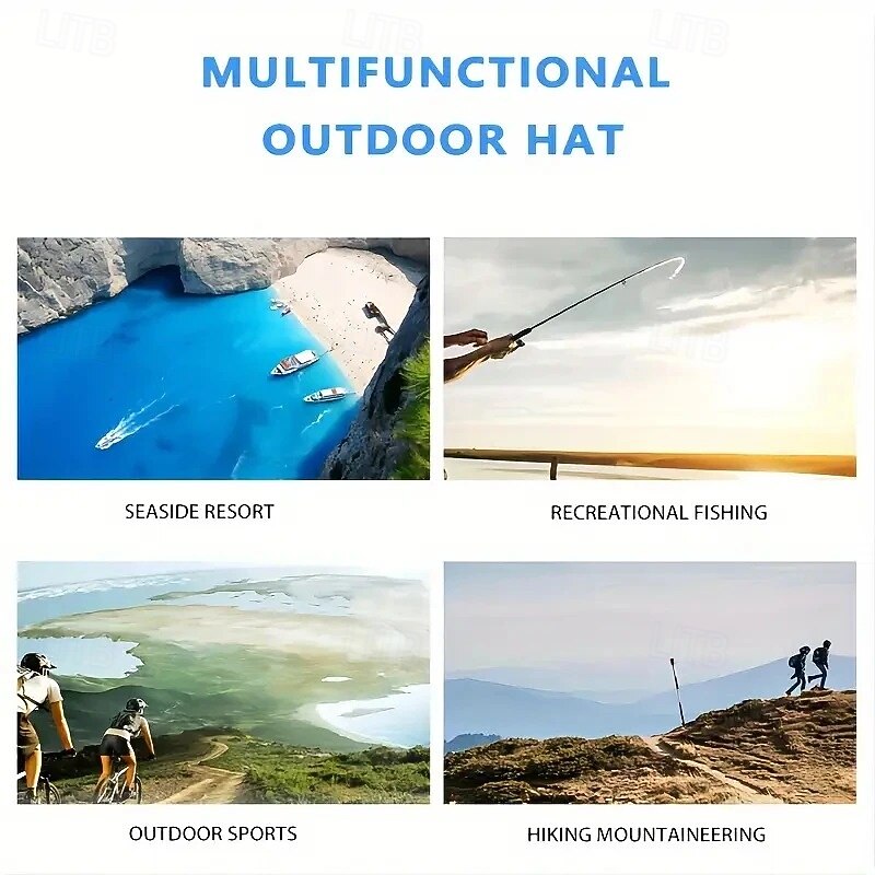 Sun Protection Hat for Men Women with Mosquito Net, Wide Brim Outdoor Beach Fishing Cap with Neck Flap, Breathable Mesh, Windproof4