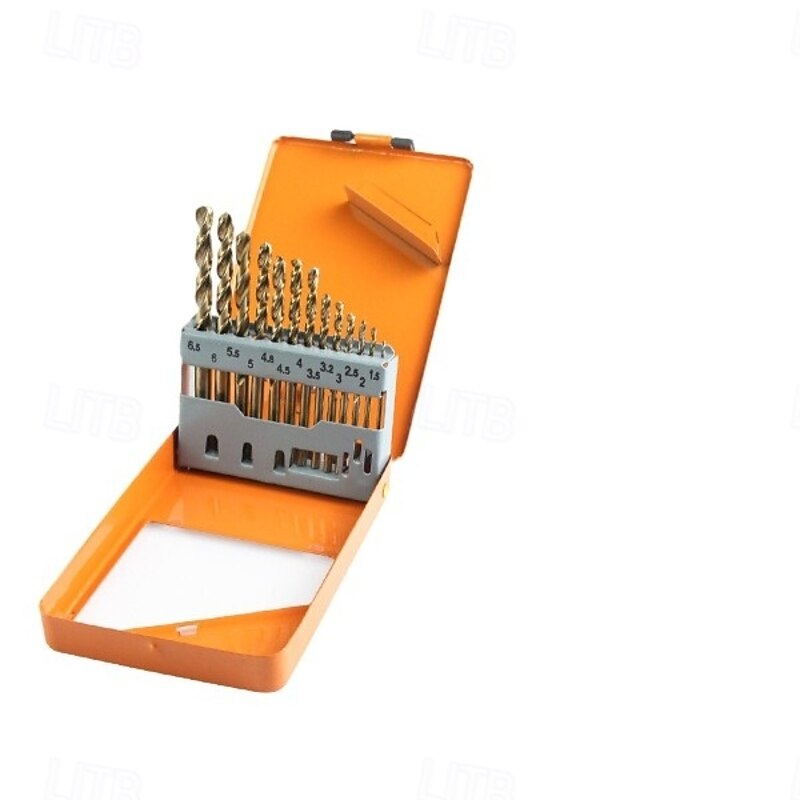 13/19/25PCS Cobalt Drill Bit Set, M35 High Speed Steel, Twist Jobber Length for Hardened Metal, Stainless Steel, Cast Iron, Wood and Plastics, with Metal Index Storage Box2