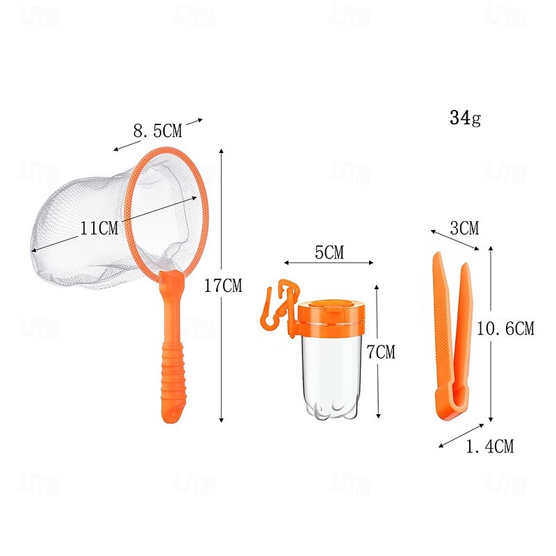 Children's Science Experiment Outdoor Exploration Tool Insect Trap Observation Bottle Tweezers Combination Children's Insect Trap Set2