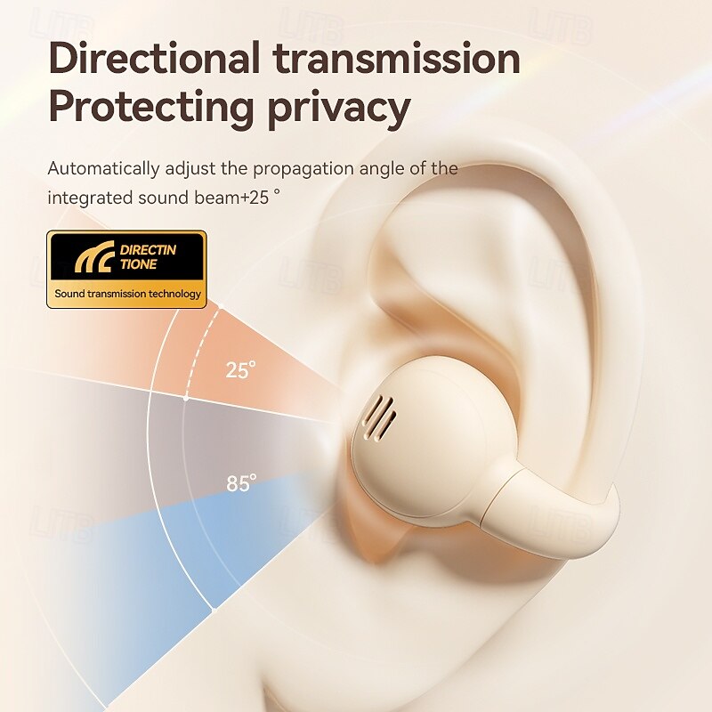 M59 Hands Free Telephone Driving Headset Ear Clip Bluetooth 5.3 Sports Ergonomic Design Stereo for Apple Samsung Huawei Xiaomi MI  Yoga Fitness Gym Workout Mobile Phone4