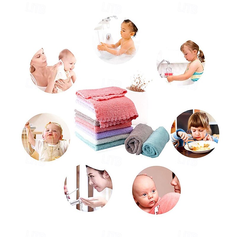 5/10pcs Coral Fleece Makeup Remover Towels, Soft Absorbent Face Wiping Cloths, Non-Shedding Travel Washcloths for Bathroom, Kitchen, Outdoor Use4