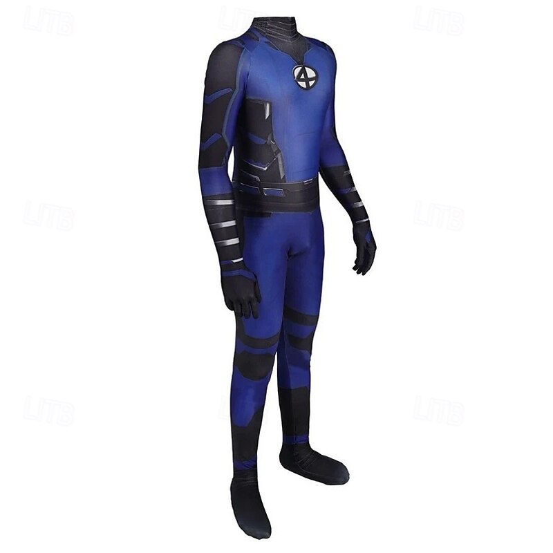 The Fantastic Four: First Steps Superhero Mister Fantastic Jumpsuit Bodysuits Carnival Costume Dress Up Movie Cosplay for Men's Boys Kid's Adults' Halloween Carnival World Book Day Performance Party4