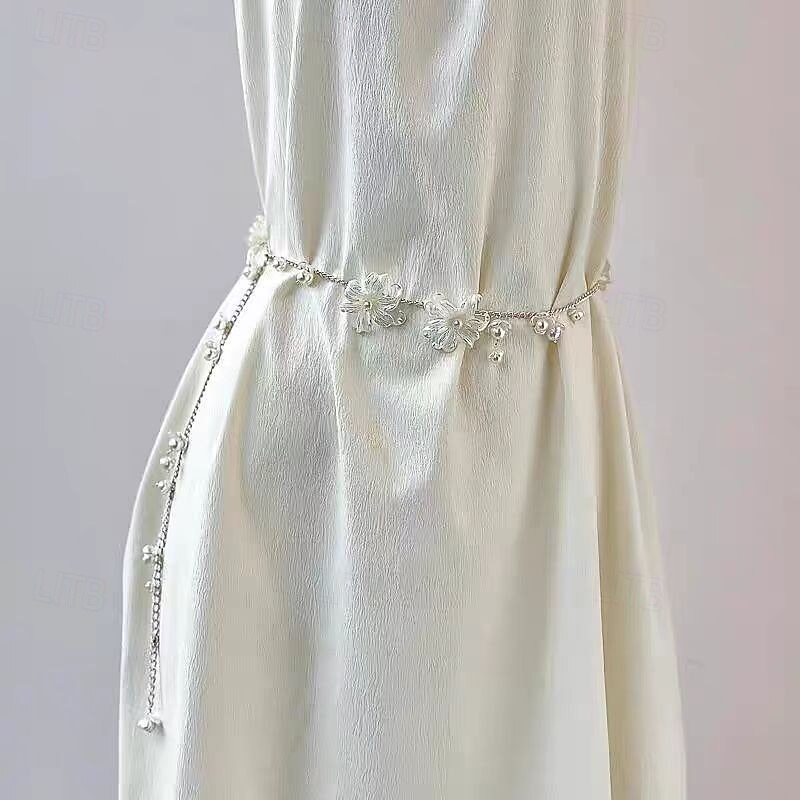 Waist Chain Vintage Fashion Women's Body Jewelry For Daily Holiday Retro Alloy Butterfly Silver White Yellow 1 PC2