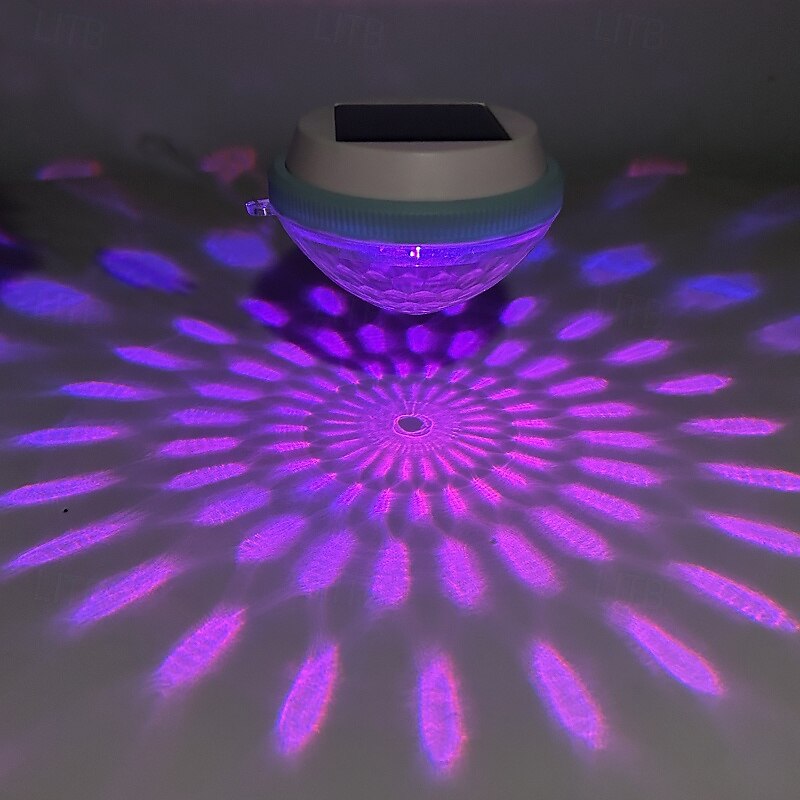 Solar Water Floating Lights Pool Lights LED Pond Floating Lights Swimming Pool Fountain Landscape Lights Garden Holiday Bathtub Decoration 1/2pcs3