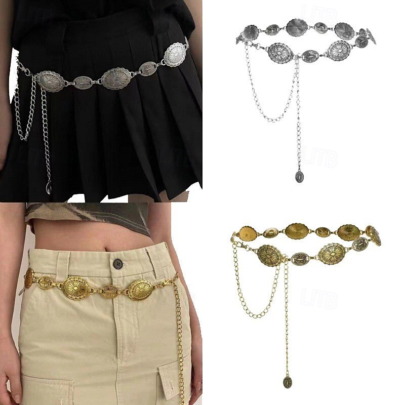Retro Vintage Medieval Renaissance Waist Chain Chain Belts Pirate Elven Fancy Dress Women's Celtic Fantasy Masquerade Casual Daily Adults' Waist Belt All Seasons - Main Image