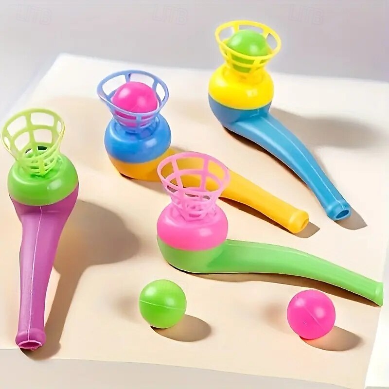 20pcs Fun Floating Blow Balls - Interactive Plastic Tube Toys for Youngsters Perfect for Holiday Parties & Gifts (Assorted Colors)4