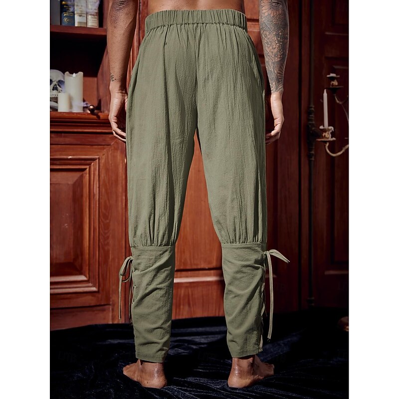 Retro Vintage Medieval Renaissance Pirate Pants Pirate Knight Ritter Viking Solid Colored Fancy Dress Men's Pirate Fantasy Halloween Carnival Masquerade Carnival Performance Stage Adults' Pants All4