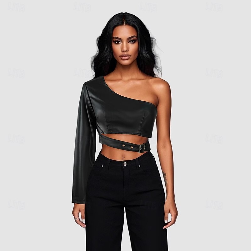 Punk & Gothic Jacket PU Leather Harness Fancy Dress Women's Pride Leather Community Halloween Carnival Nightclub Pride Parade Pride Month Adults' Top All Seasons2