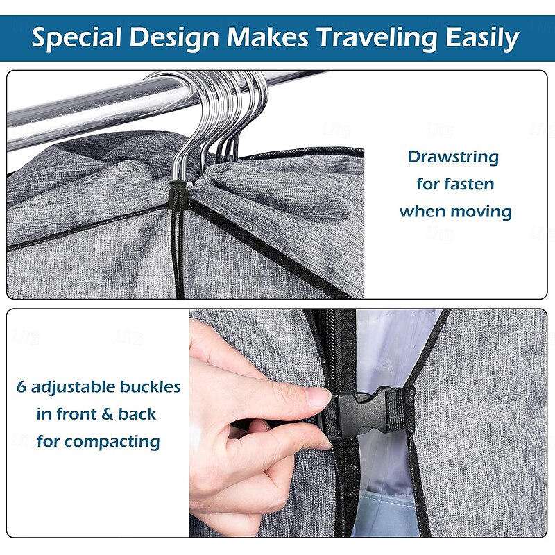 Hanging Garment Bags for Closet Storage, Moving Bags for Clothes 50" Suit Travel Cover for Men, Women, Coat, Jacket, Shirt, Clothing4