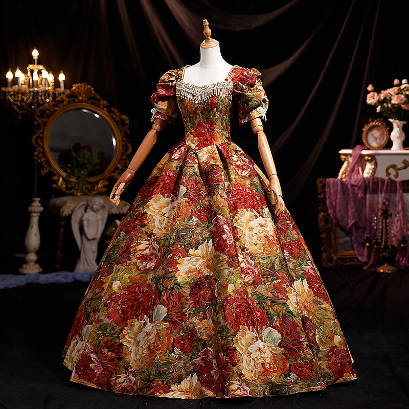18th Century Marie Antoinette-Inspired Rococo Ball Gown  Victorian Elegance with American Colonial Flair2