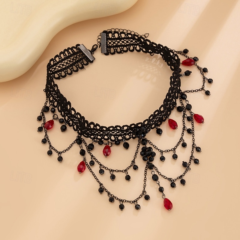 1PC Necklace For Women's Street Daily Crystal Retro4