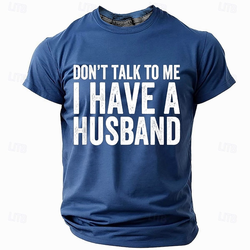 Men's Funny Husband T Shirt Short Sleeve T shirt 3D Print Crew Neck Shirt Fashion Daily Basic Street Casual Daily Black Red Blue Summer Spring All Seasons Clothing Apparel S M L XL XXL XXXL2