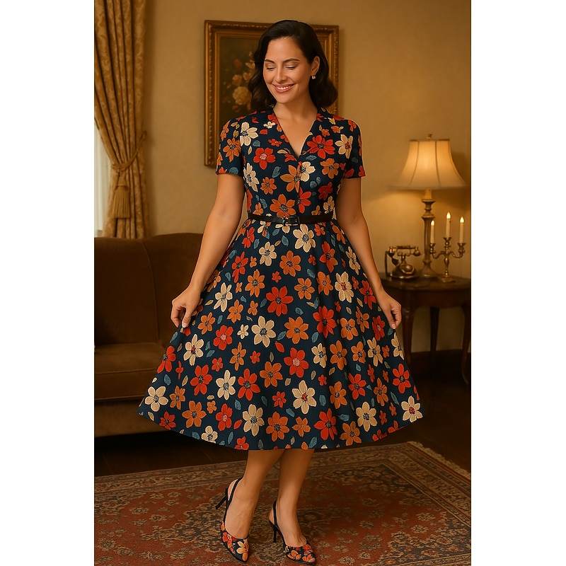 Women's Floral Slingback High Heels – Elegant Pointed Toe Stiletto Pumps for Office, Party, or Evening Events4