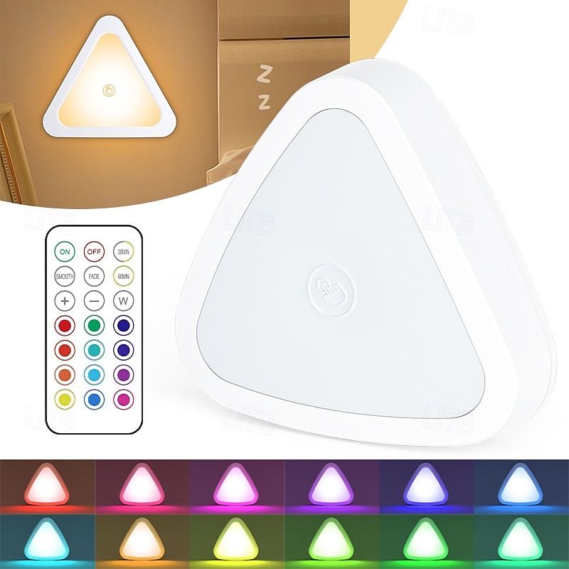 1 Pc Rgb Sensor Light Dimming Cabinet Light Remote Control Controls 13 Colors Of Light, Adjustable Brightness, Touch Dimming, Magnetic Suction Wardrobe