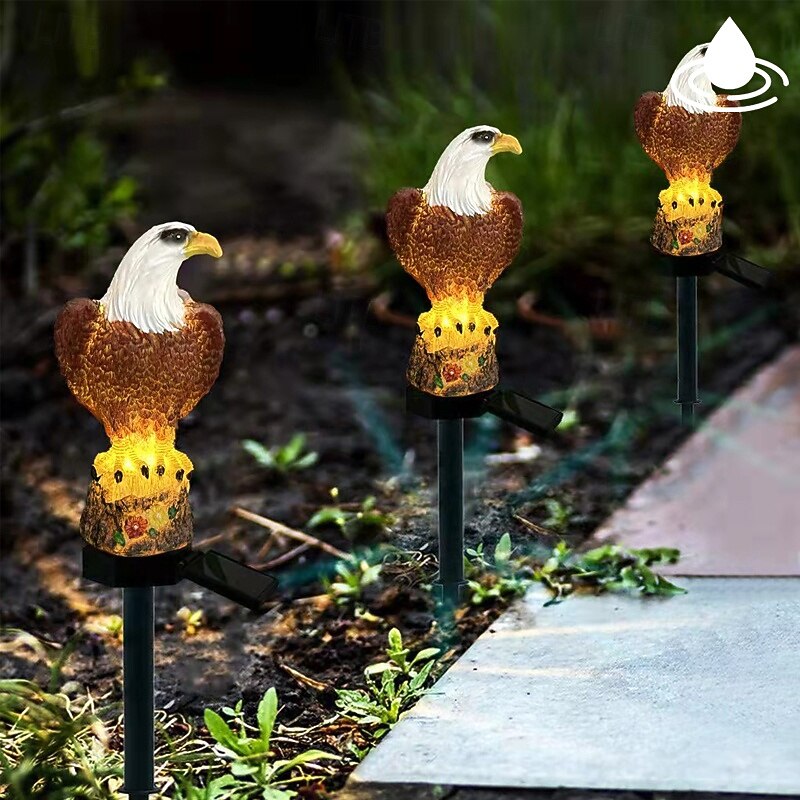 Outdoor LED Eagle Garden Lights Waterproof Animal Night Lights Path Lawn Light Courtyard LED Landscape Lamp for Garden Patio Lawn Aisle Decoration