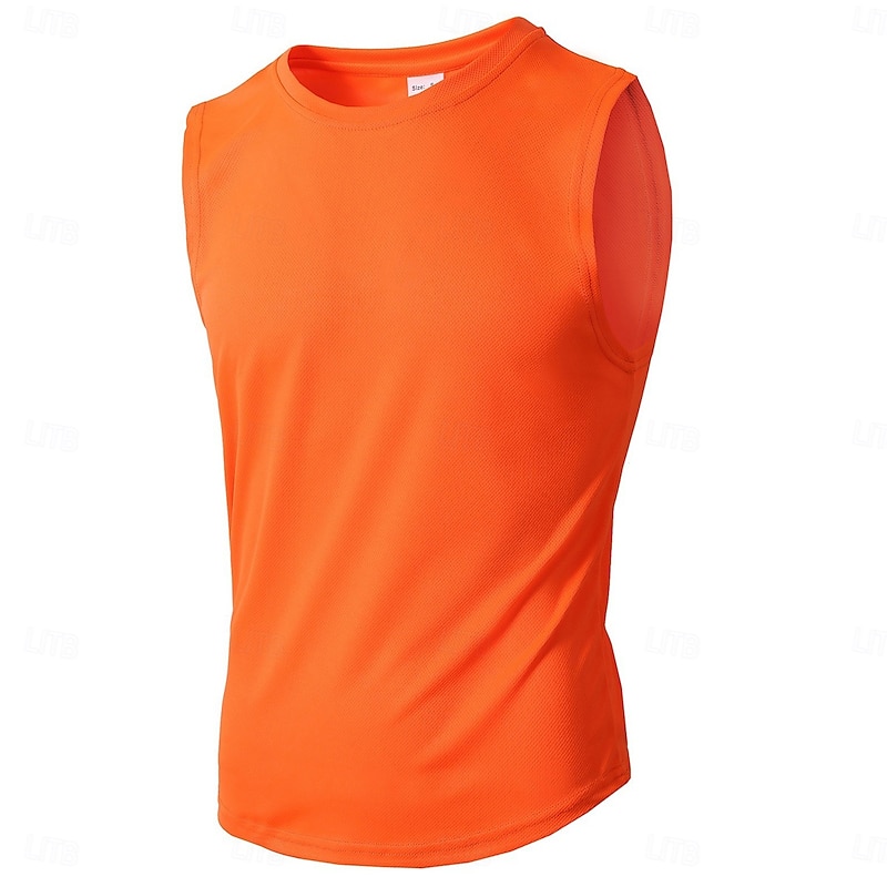 Men's Tank Top Vest Undershirt Sleeveless Shirt Sleeveless Round Neck Crewneck Summer Plain Fashion Classic Casual Mesh Sporty Street Casual Sports Black White Light Green Top Tee for Men3