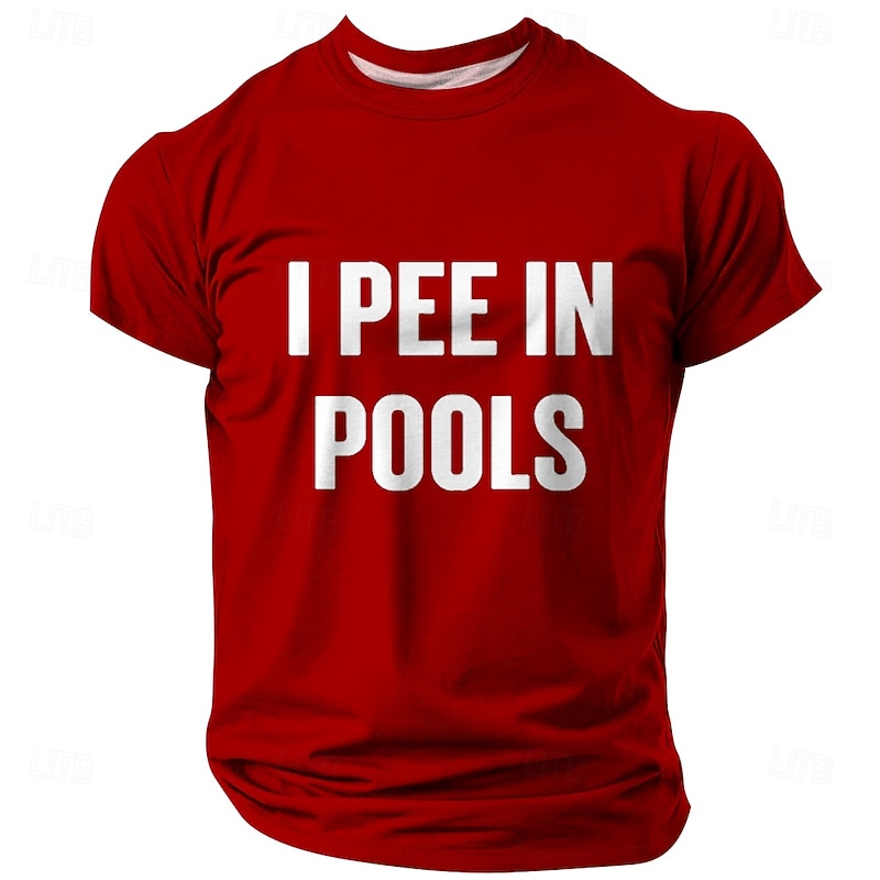 Men's Funny Sarcasm T Shirt Polyester Short Sleeve Graphic Shirt Black Red Blue Comfortable Tee Party Street Fashion Designer Clothing