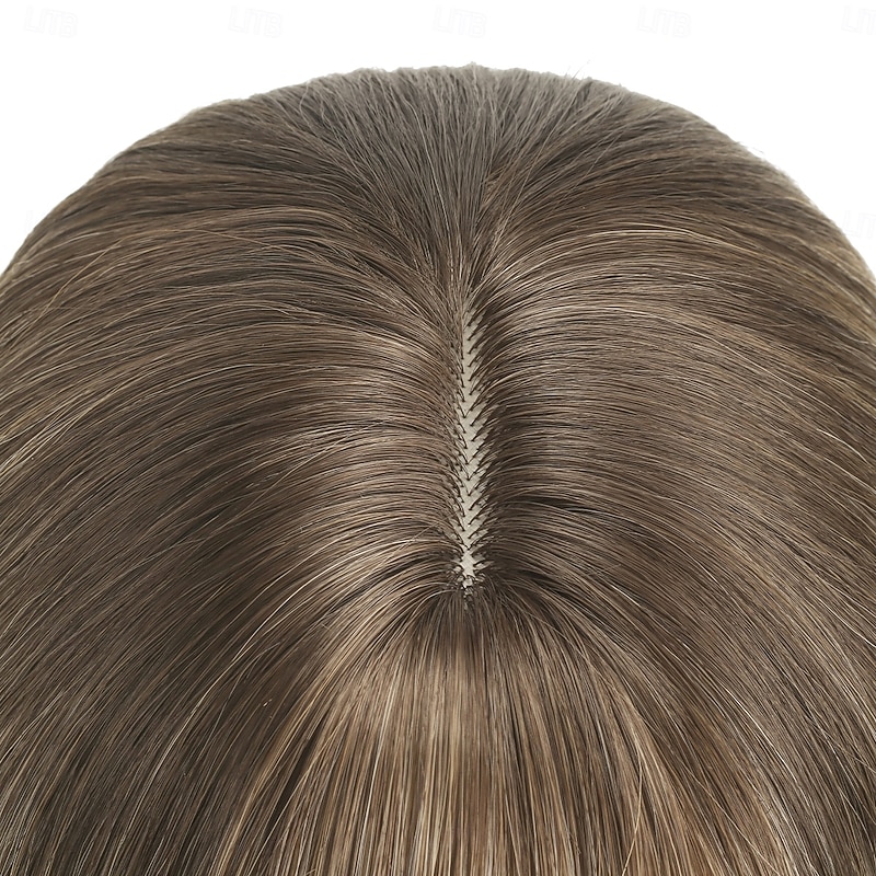 Synthetic Wig kinky Straight Natural Straight Middle Part Layered Haircut Machine Made Wig 20 inch A1 Synthetic Hair Women's Soft Classic Comfortable Blonde3