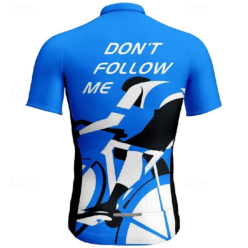 Men's Cycling Jersey Graphic Letter & Number Short Sleeve Bike Tee Tshirt Jersey with 3 Rear Pockets Mountain Bike MTB Quick Dry Anatomic Design Wicking Breathable Sports Yellow Red Blue Clothing2