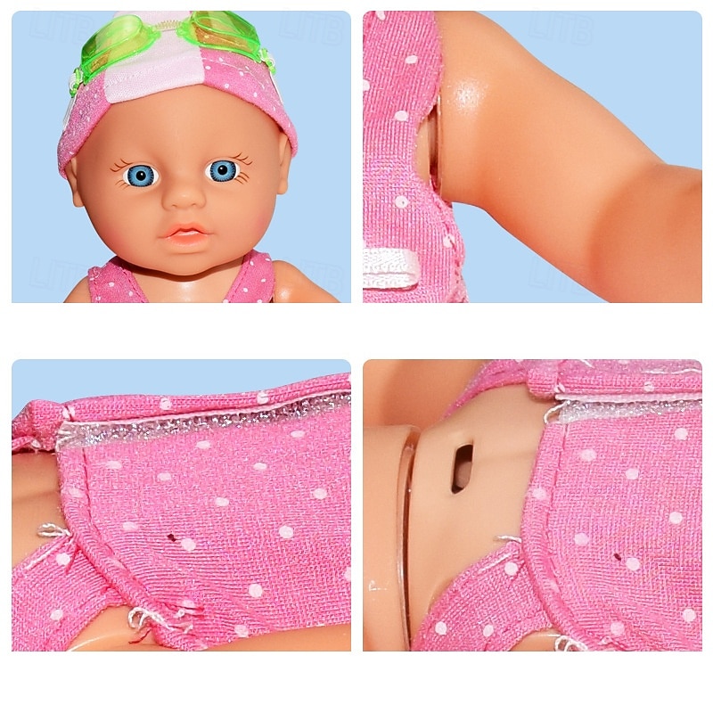 Waterproof Swimmer Doll Backstroke Swimming Electric Water Baby for Poolfor Pools/Bathroom Play4