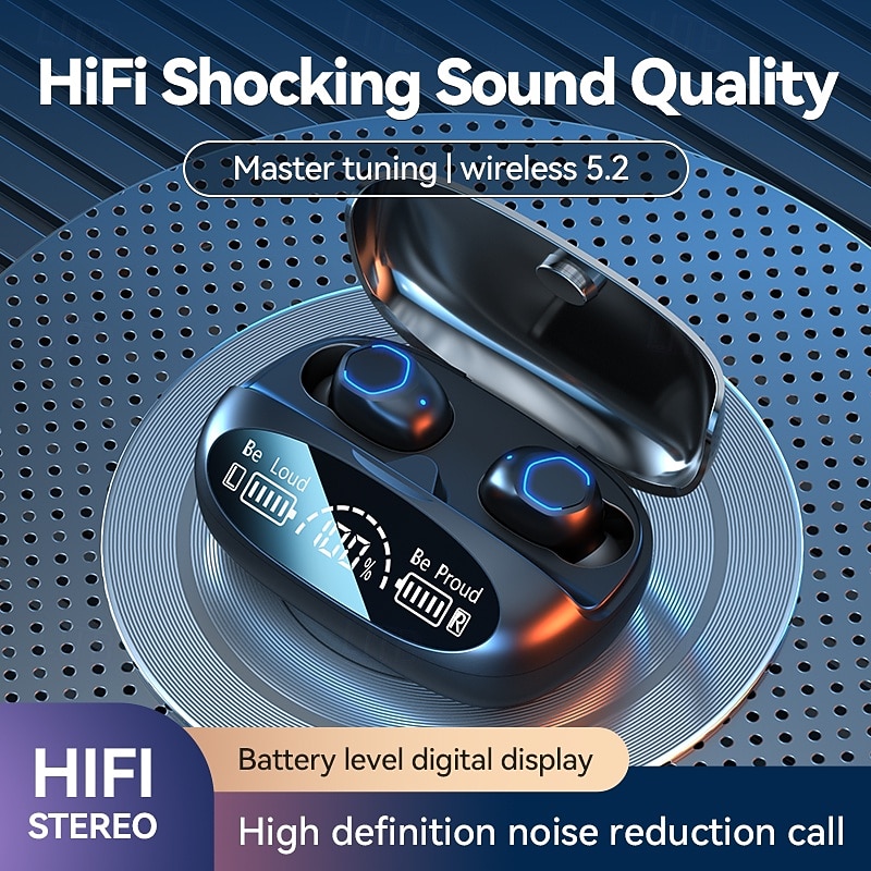 Powerful Bass True Wireless Earbuds Bluetooth 5.3  IPX7 Waterproof Noise Reduction Earphones4