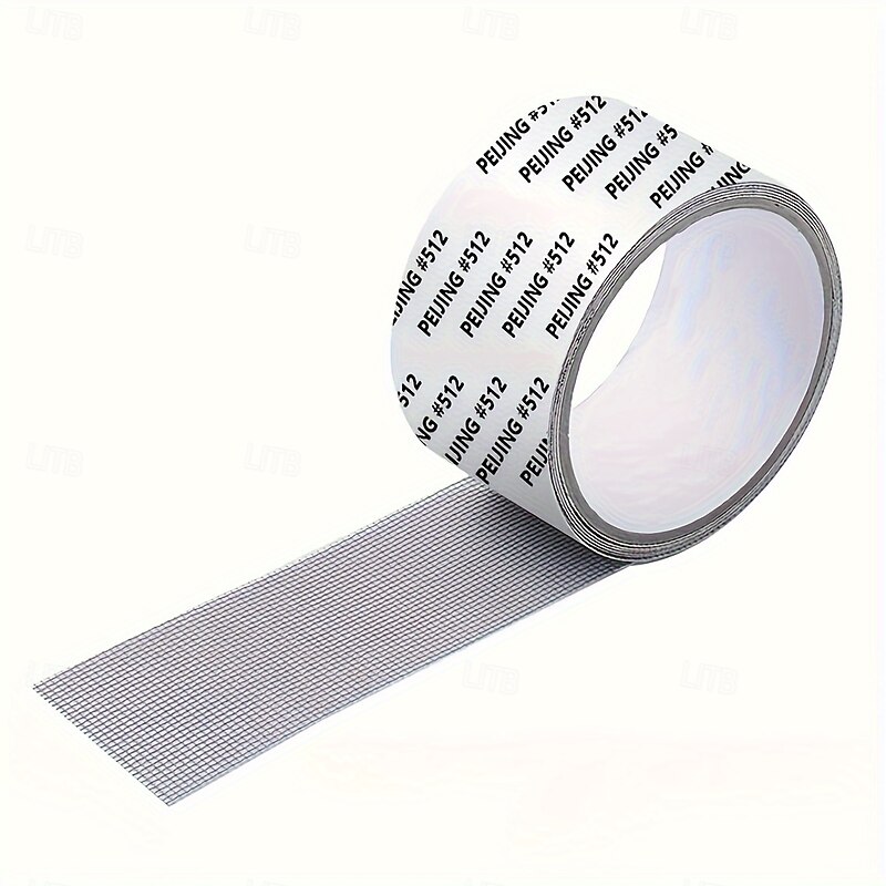 Anti-Mosquito Mesh Repair Tape - Waterproof Self-Adhesive Patch for Dorm Screens and Curtains, Strong Bond Fiberglass Repair Tape for Screen Tear - 2M Roll - For Homeowners & Renters - Ideal for Windo2