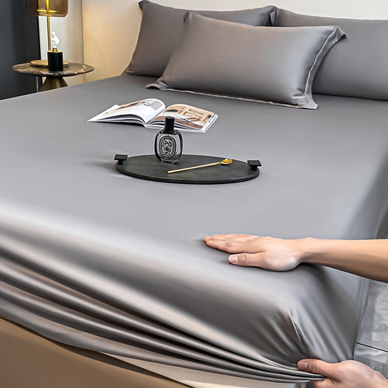 Ice Silk Bed Sheet Single Piece Summer Ice Silk Bed Cover Simmons Mattress Protector Bed Cover Three Piece Set2