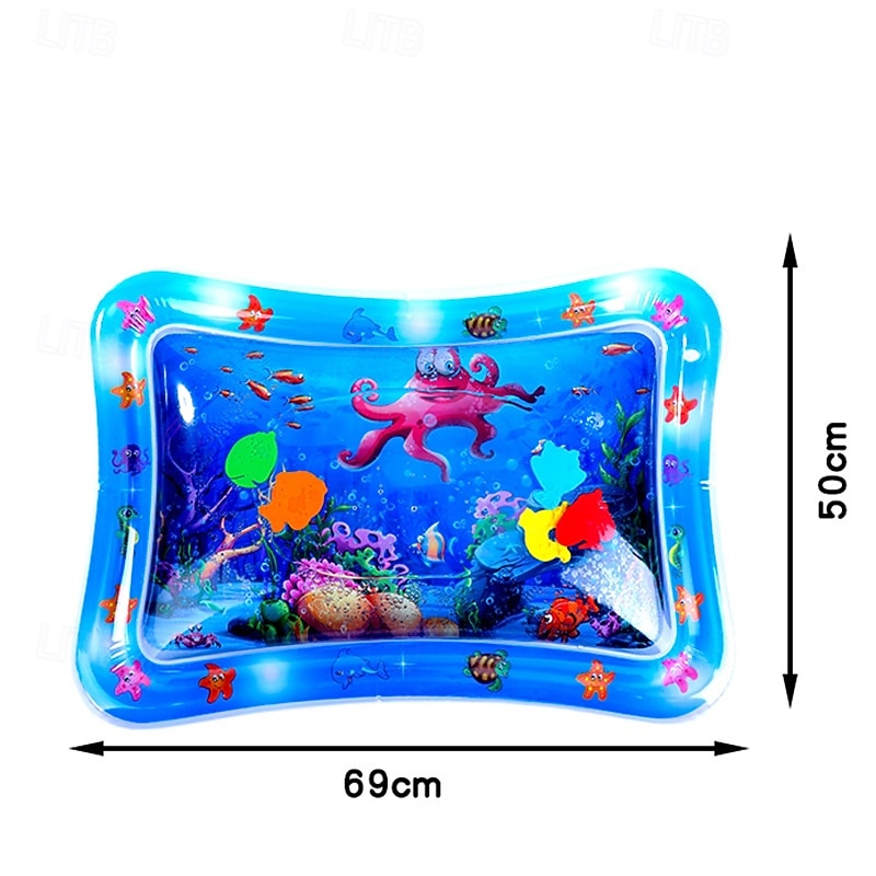 27*20inch Inflatable Tummy Time Mat Premium Baby Water Play Mat for Infants and Toddlers Baby Toys for 3 to 24 Months Strengthen Your Baby's Muscles Portable