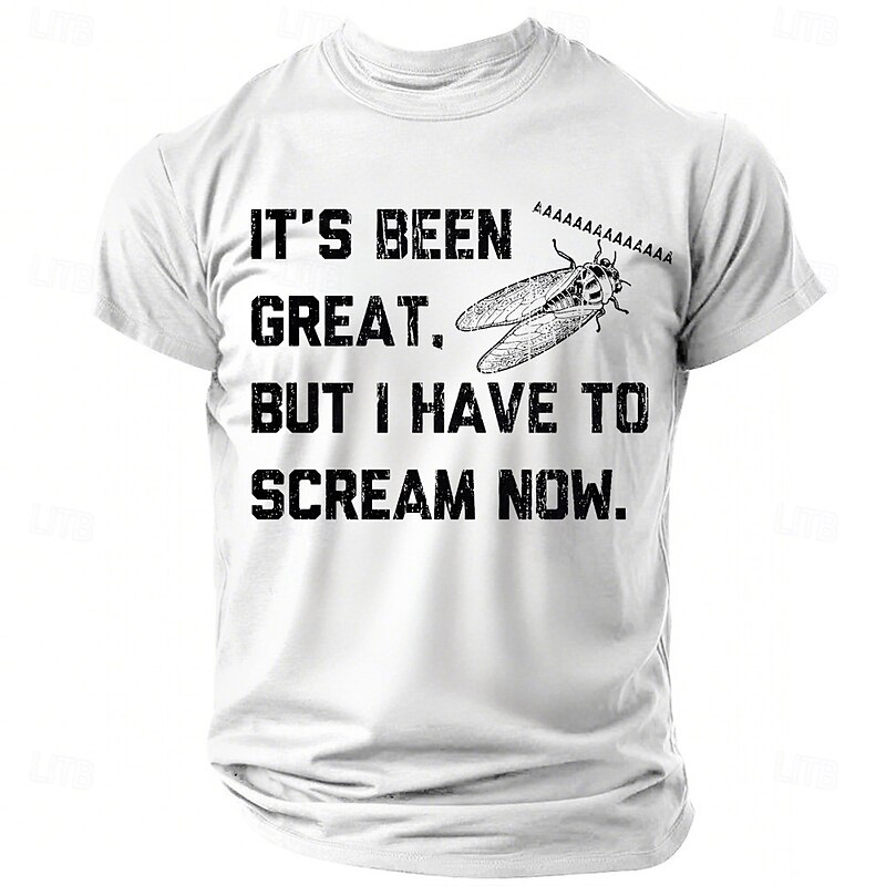 Men's Animal Funny T Shirt Short Sleeve T shirt 3D Print Crew Neck Round Neck Shirt Fashion Daily Casual Street Casual Daily Black White Red Summer Spring All Seasons Clothing Apparel S M L XL XXL