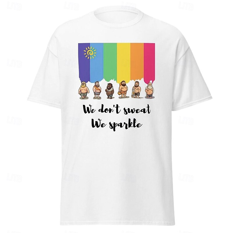 Rainbow Bear LGBTQ T-shirt Pride Shirts Pride Graphic For Couple's Men's Women's Adults' Masquerade Hot Stamping Pride Parade Pride Month2