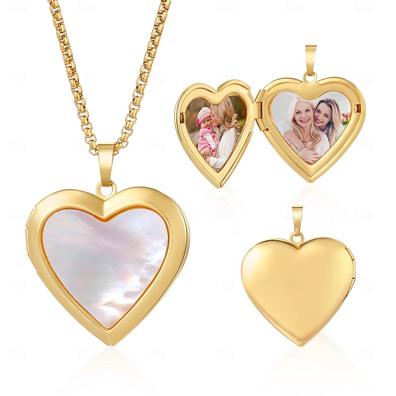 Personalized Photo Album Locket Necklace Custom Best Gift for Mom, Folding Memory Pendant for Wife Girlfriend Daughter Friend, Mother's Day Valentine's Christmas Birthday Keepsake4
