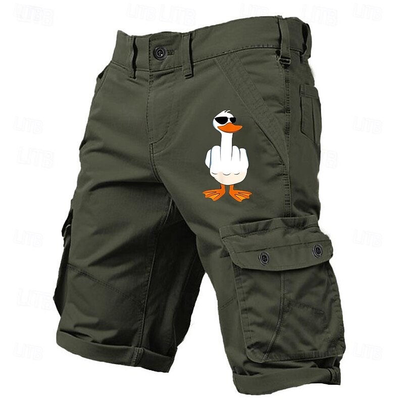 Men's Graphic Funny Duck Cargo Shorts Work Shorts Mid Waist Classic Casual Outdoor Camping & Hiking Multiple Pockets Designer Clothing Apparel2