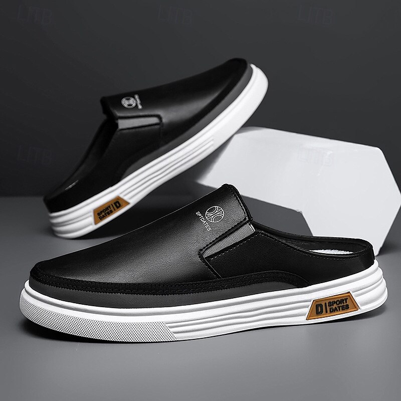 Men's White Casual Slip-On Shoes with Stylish Brown Detailing and Flexible Rubber Outsoles - Ideal for Relaxed Day Trips and Weekend Outings4