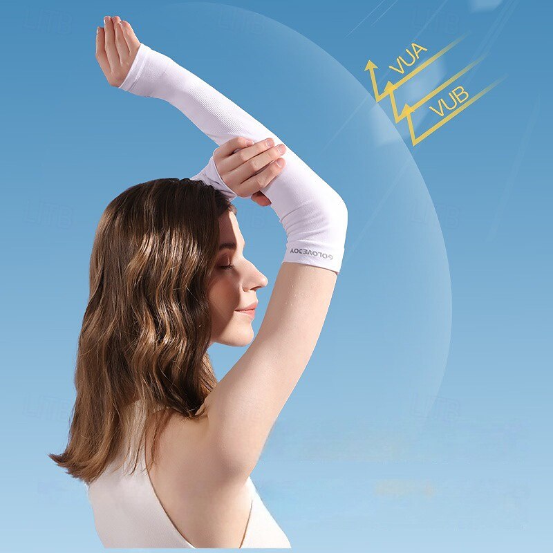 Summer Sun Protection Sleeves Anti-ultraviolet Ice Silk Gloves Cycling Ice Sleeves Women's Outdoor Sports Sleeves Finger Sun Sleeves3