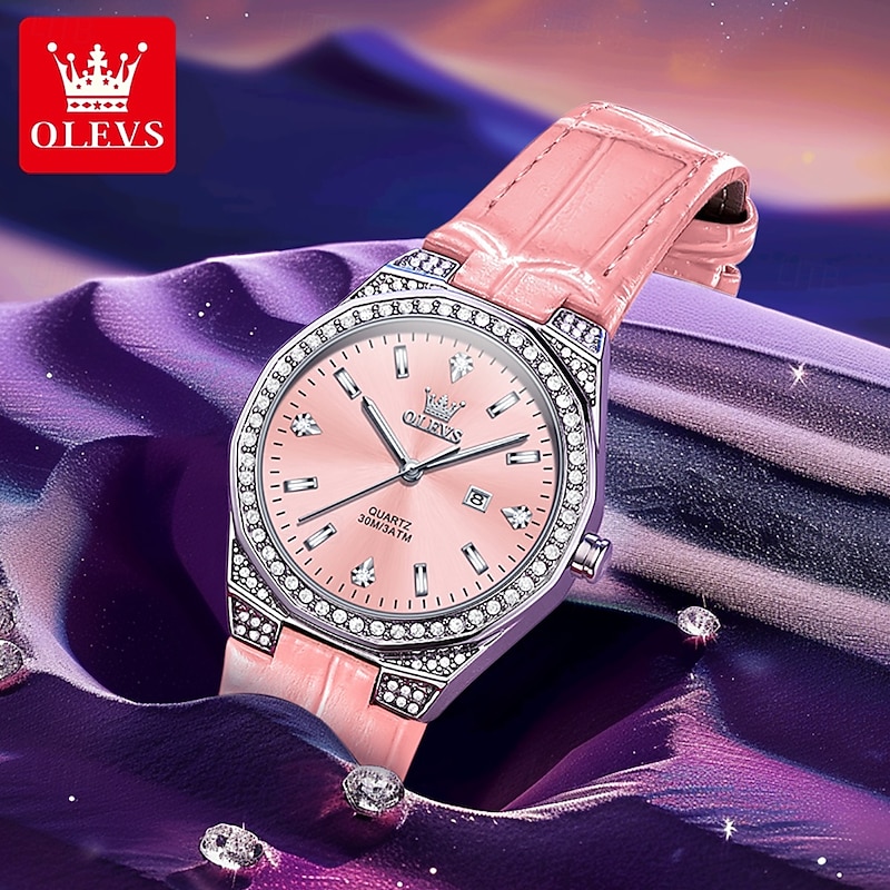 OLEVS 5606 Women's Watch Luxury Original Quartz Watch Waterproof Luminous Diamond Watch Fashion Elegant Women Watch2