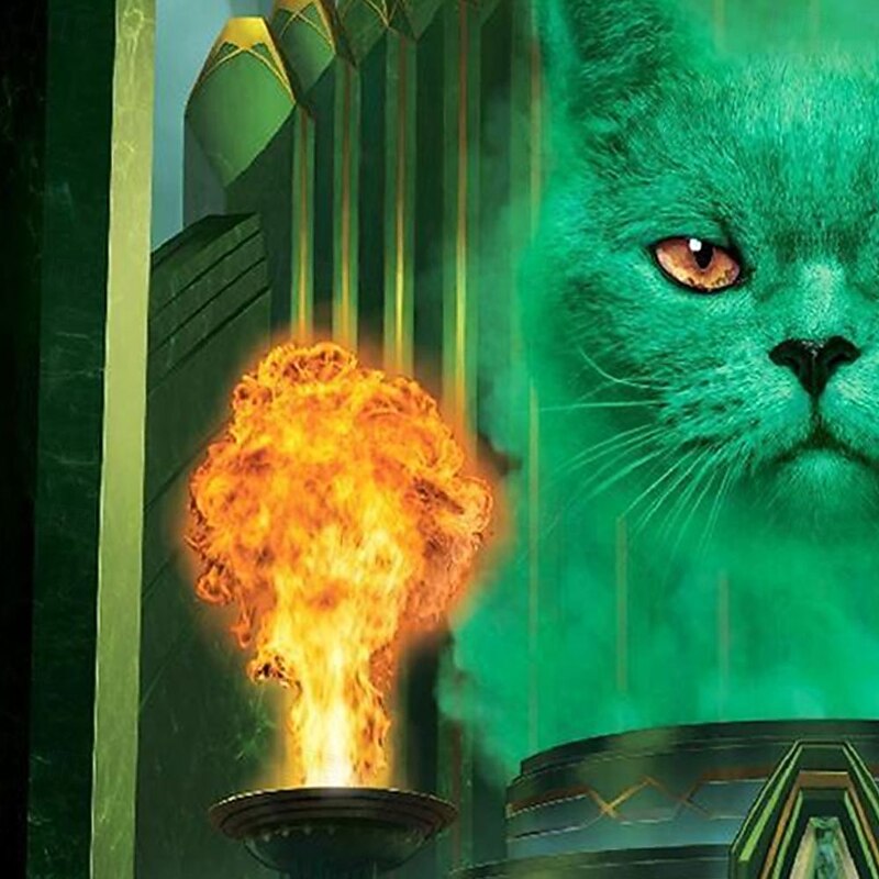 Cat The Great and Powerful by VINCENT HIE Men's Animal Cat Button Up Shirt Short Sleeve Designer Shirt Limited Artist Edition2