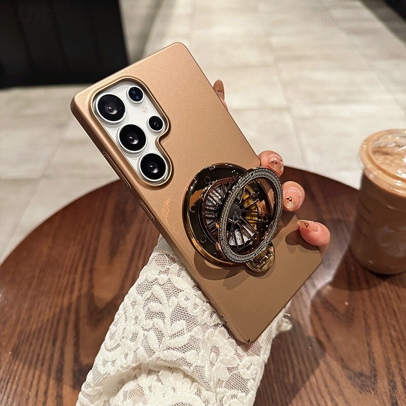 Phone Case For Samsung Galaxy S25 Ultra Plus Back Cover with Stand Holder Shockproof Retro PC