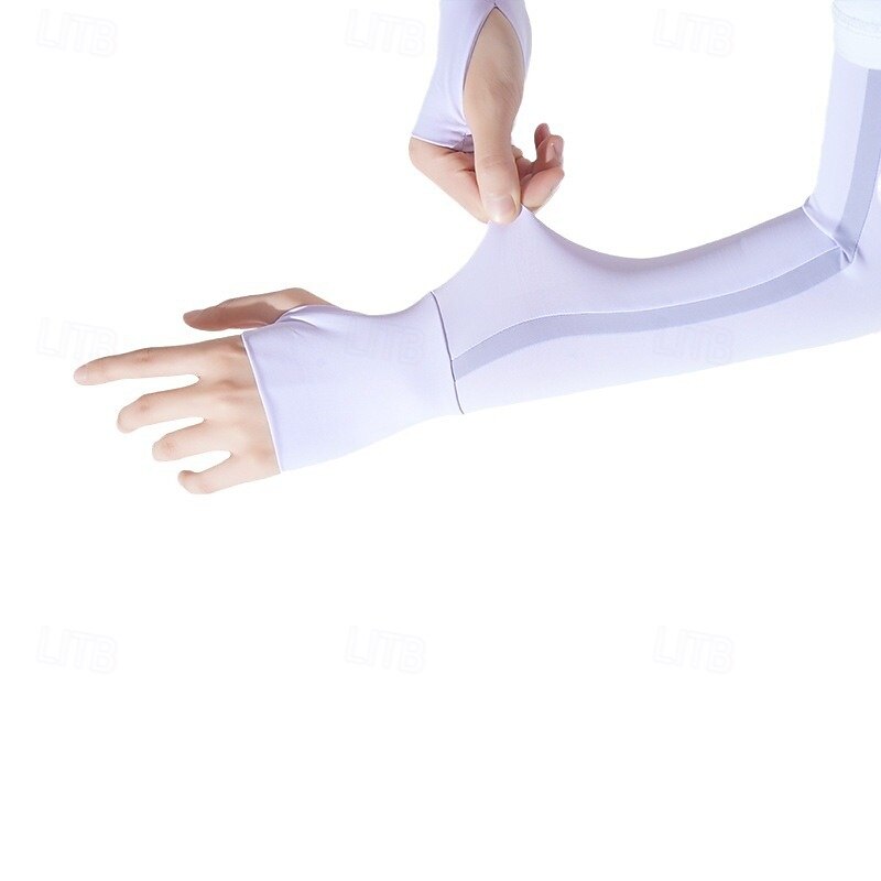 Striped Sun Protection Ice Sleeves Summer Outdoor Cycling Running Arm Sleeves Breathable Ice Sleeves