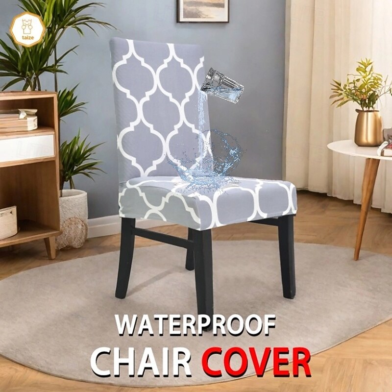 Waterproof Dining Chair Cover High Back Dining Chair Cover Durable and Protective Design Resists Spills and Stains Soft and Comfortable Fabric Perfect for Home and Restaurant