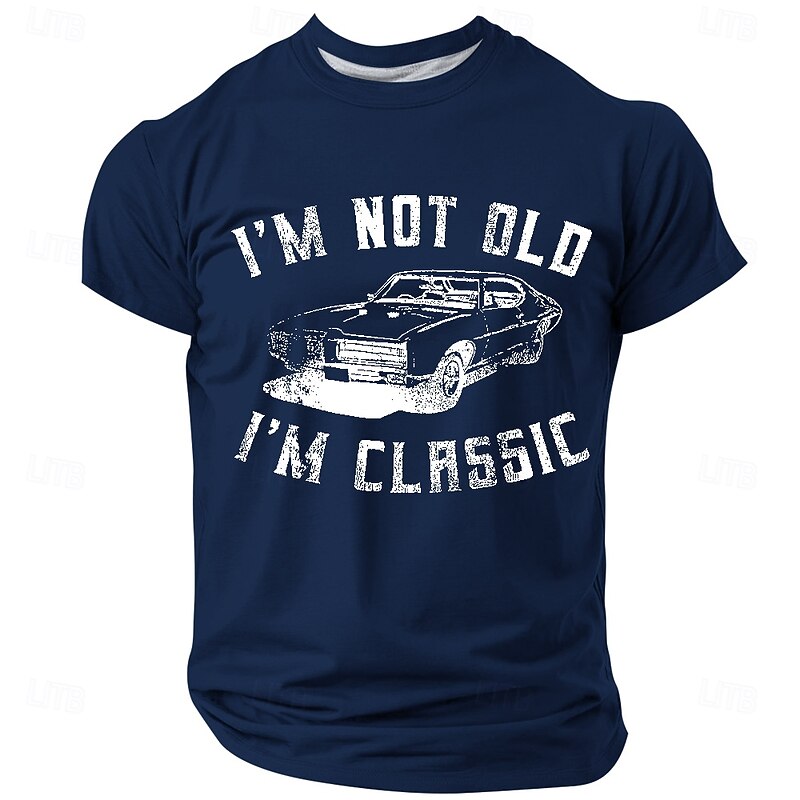 Men's Classic Car Graphic T-Shirt - Funny 