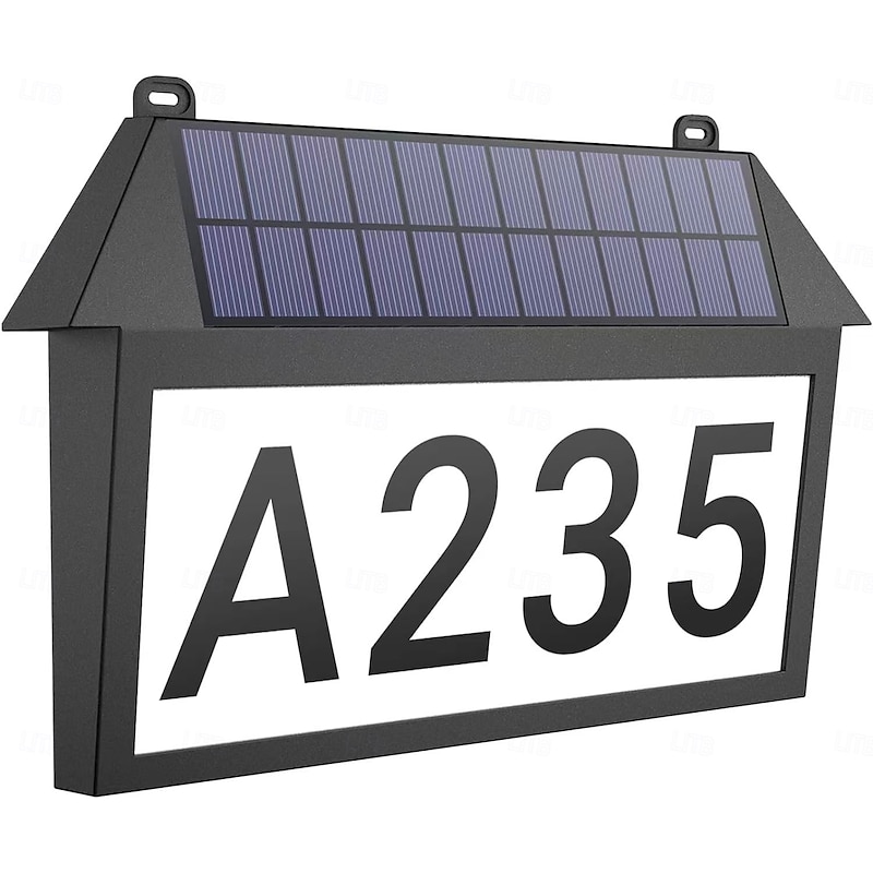 1 Pc Outdoor Solar Adress Lights Doorplate Lamp Wall Lamp Suspended Entrance Garden Lighting Ip65 Waterproof