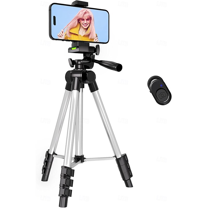 Phone Tripod, Tripod for Phone Holder Mount/Wireless Remote for Cell Phone/Camera/Webcam/GoPro, Tabletop Lightweight Tripod for iOS/Android/Smartphone4