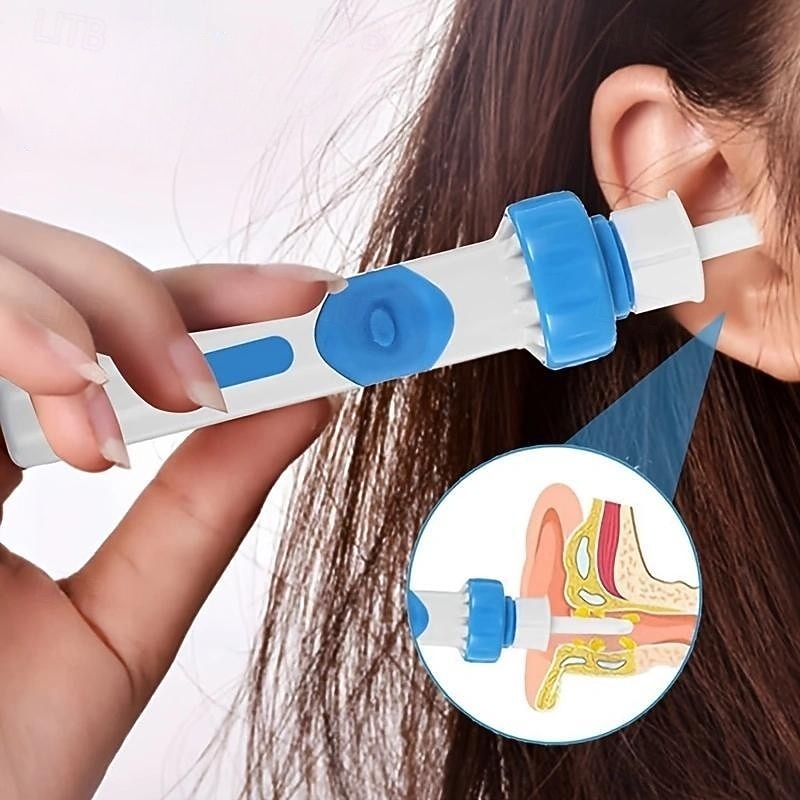 Electric Ear Suction Device,Portable Comfortable Efficient Automatic Electric Vacuum Soft Ear Pick Ear Cleaner Easy Earwax Remover Soft Prevent Ear-Pick Clean Tools Set for Adults Kids