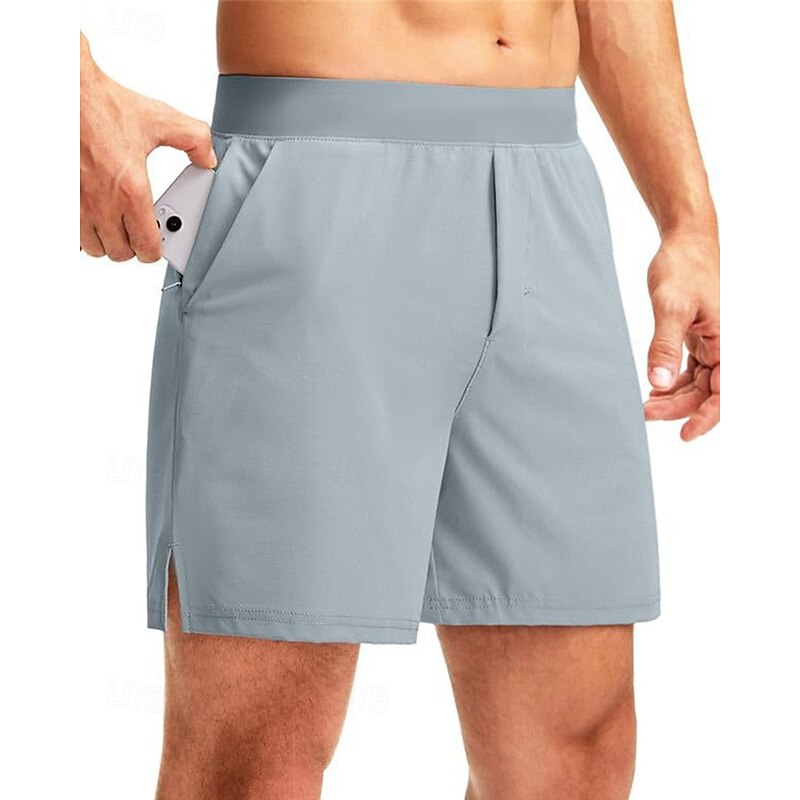 Men's Running Shorts Outdoor Regular Fit Quick Dry Zipper Pocket Shorts Drawstring Elastic Waist Dark Grey Black Hunting Climbing Camping / Hiking / Caving S M L XL XXL4