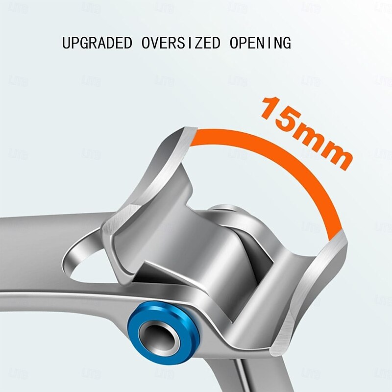 Ultra Wide Jaw Opening Nail Clippers Set, Toenail Clippers for Thick Nails, Heavy Duty Nail Cutter, Seniors,Stainless Steel Toe Nail Clippers, Nail File, Manicure,Pedicure,Men & Women Big3