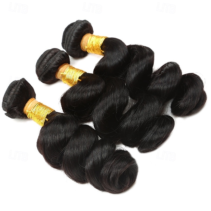 Brazilian Human Hair Weave 3 Bundles Loose Wave Bundles Human Hair Extensions 8-28 Inch2